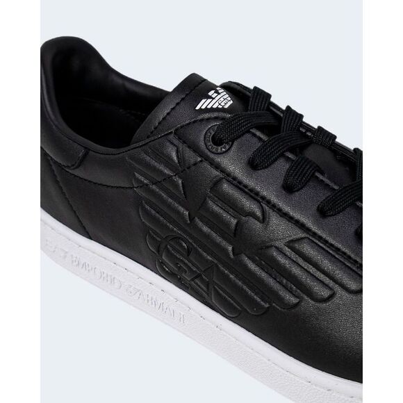 EA7 Emporio Armani Black And White Polyethylene Low Top Men's Sneakers - Picture 4 of 5